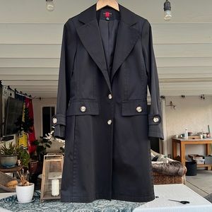 Gallery black trench coat size small